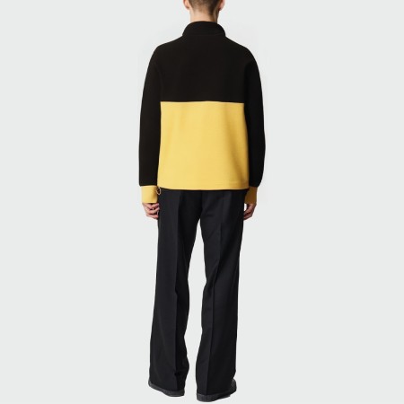 Contrast color cotton loose men's top