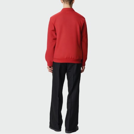 Men's stand collar quarter zip loose top