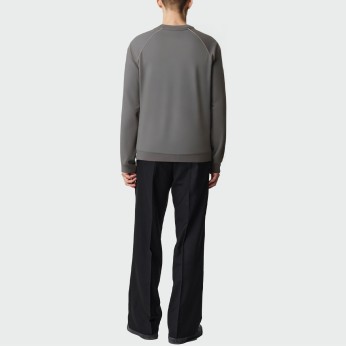 Grey men's crew neck long sleeve sweatshirt