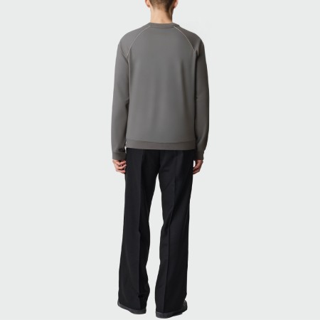 Grey men's crew neck long sleeve sweatshirt