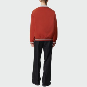 Fashion striped V-neck loose men's top