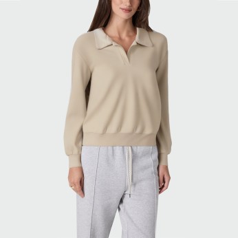 Fashionable V-neck loose women's pullover