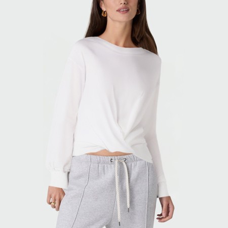 High-quality white breathable women's pullover