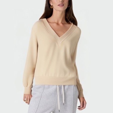 Sexy V-neck long-sleeved women's pullover