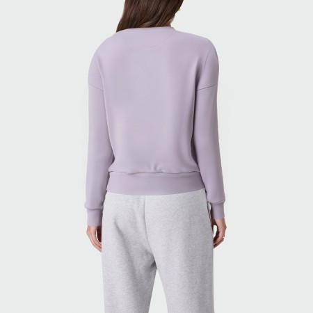 Purple crew neck long-sleeved women's pullover