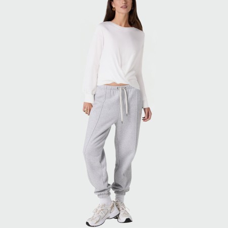 High-quality white breathable women's pullover