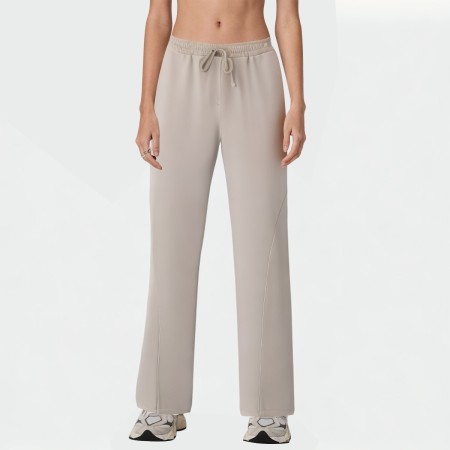 Wide-leg elastic waist women's casual pants
