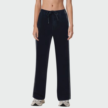 Autumn side stripe high waist women's jeans