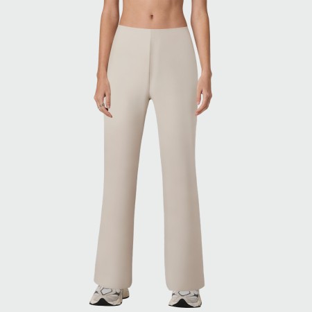 Comfortable high waist women's flared pants