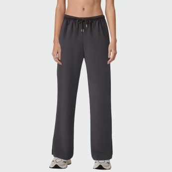 Autumn mid-rise wide-leg women's pants