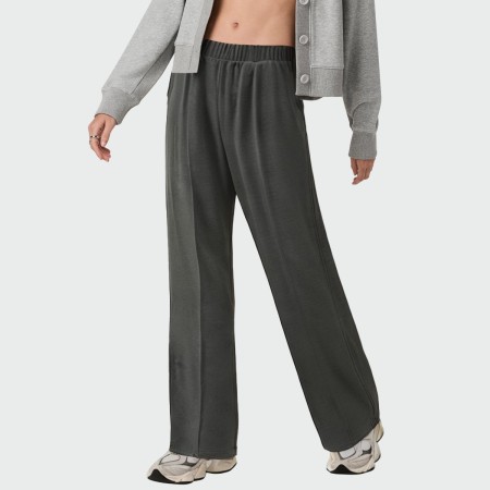 Straight elastic waist women's casual pants