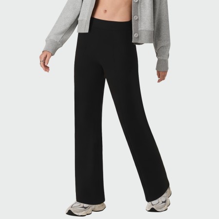 Black simple high elastic women's pants