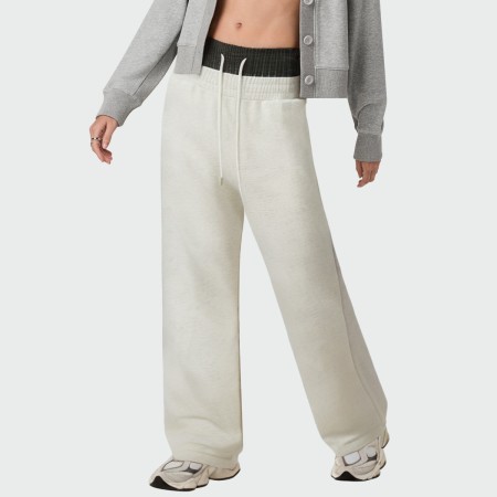 Loose elastic double waist women's casual pants