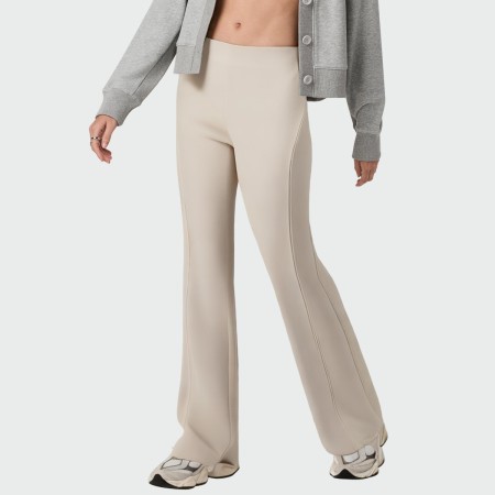 Comfortable high waist women's flared pants