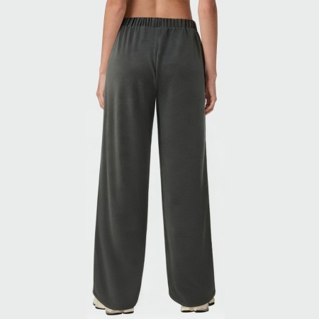 Straight elastic waist women's casual pants