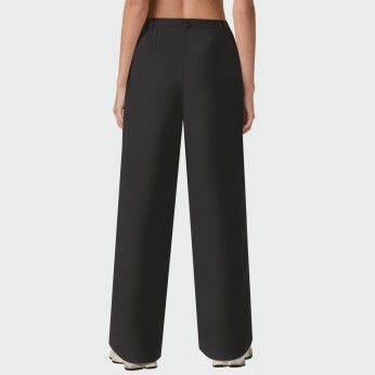 Black high waist women's casual pants