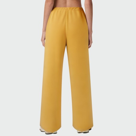 Yellow high waist women's flared pants