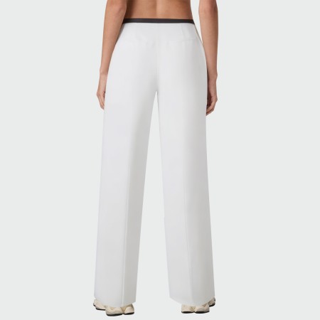 White high waist loose women's pants