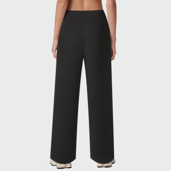 Black simple high elastic women's pants