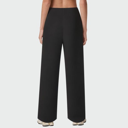 Black simple high elastic women's pants