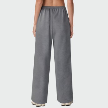 Gray high waist loose women's casual pants