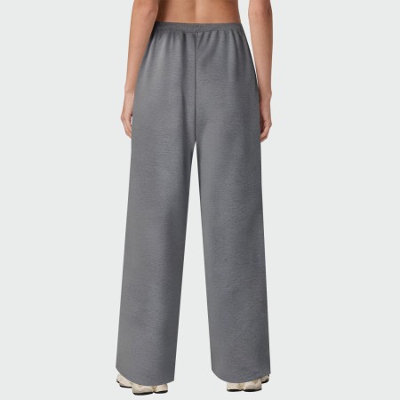 Gray high waist loose women's casual pants
