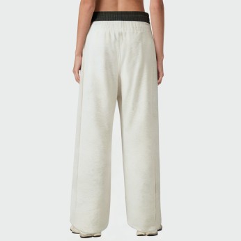 Loose elastic double waist women's casual pants