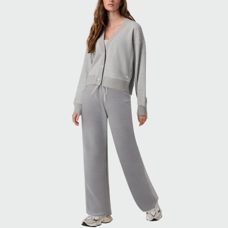 Grey comfortable high waist women's casual pants