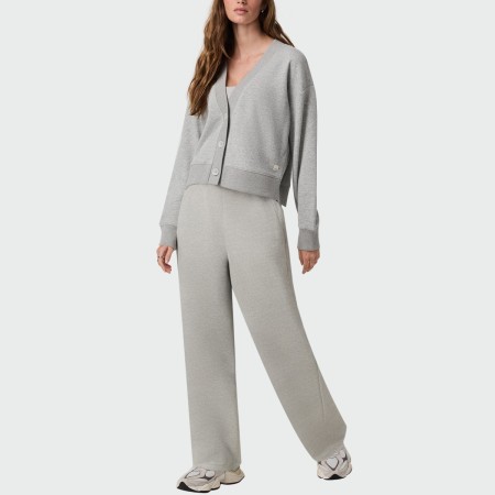 Grey elastic waist breathable women's pants