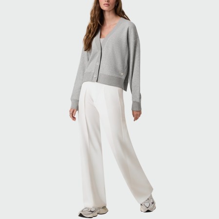 White high waist loose women's pants