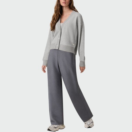 Gray high waist loose women's casual pants