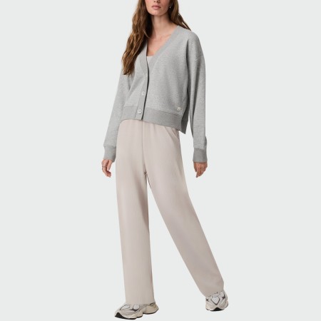 Wrinkle-effect high-waist women's casual trousers