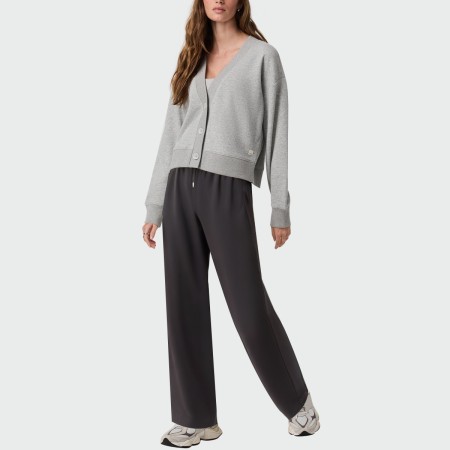 Autumn mid-rise wide-leg women's pants